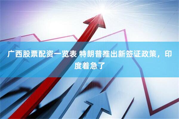 广西股票配资一览表 特朗普推出新签证政策，印度着急了